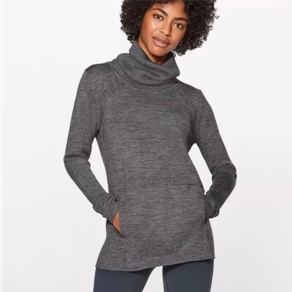 Lululemon Sweat And Savasana Sweater | Merino Wool Grey | Size 4 - Picture 1 of 16